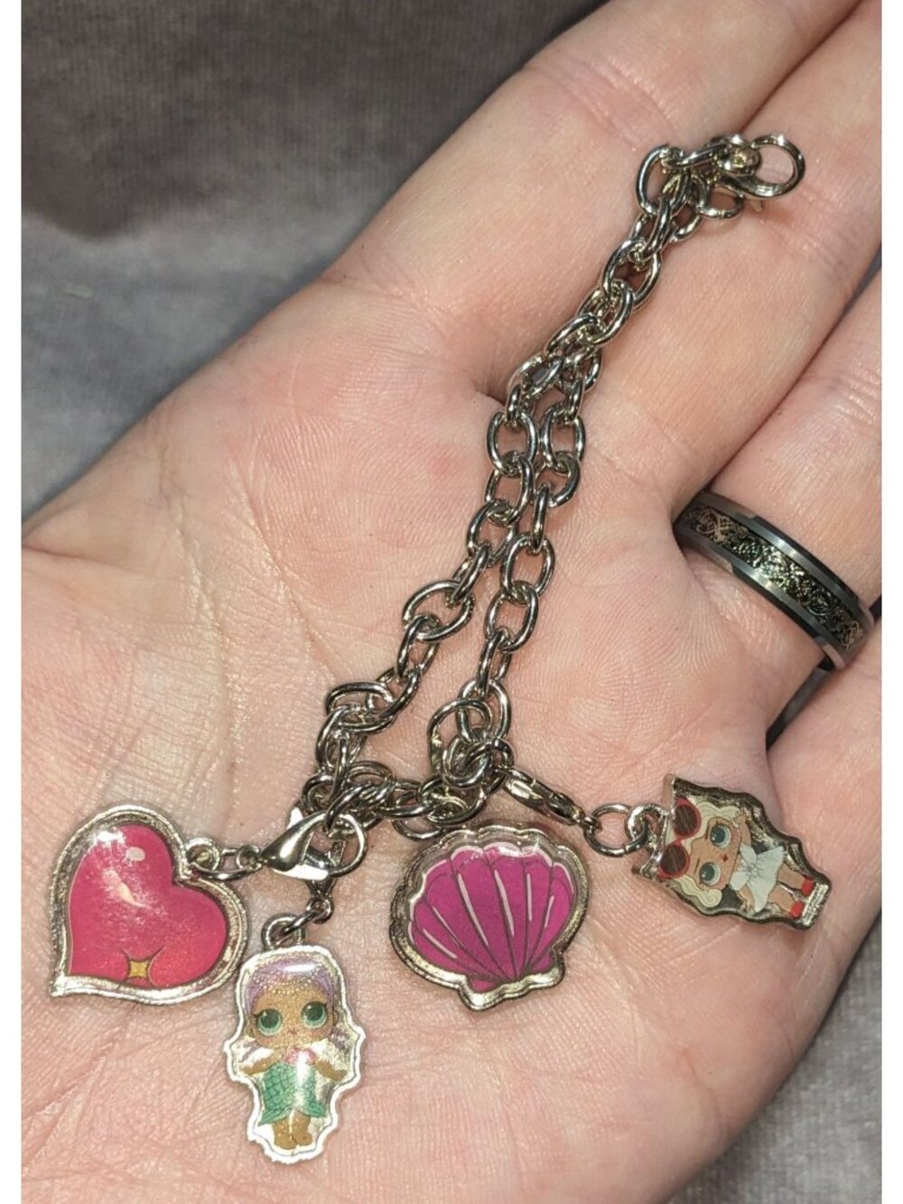 Kidcore Kawaii Y2K LOL Surprise Mermaid Charm Bracelet